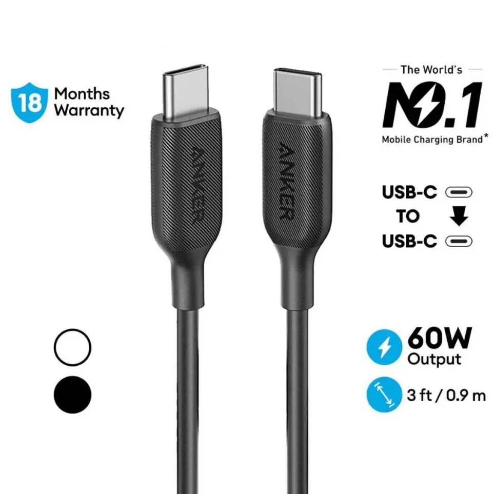 Anker Anker PowerLine III USB-C to USB-C Cable 6ft (100W) — view 1