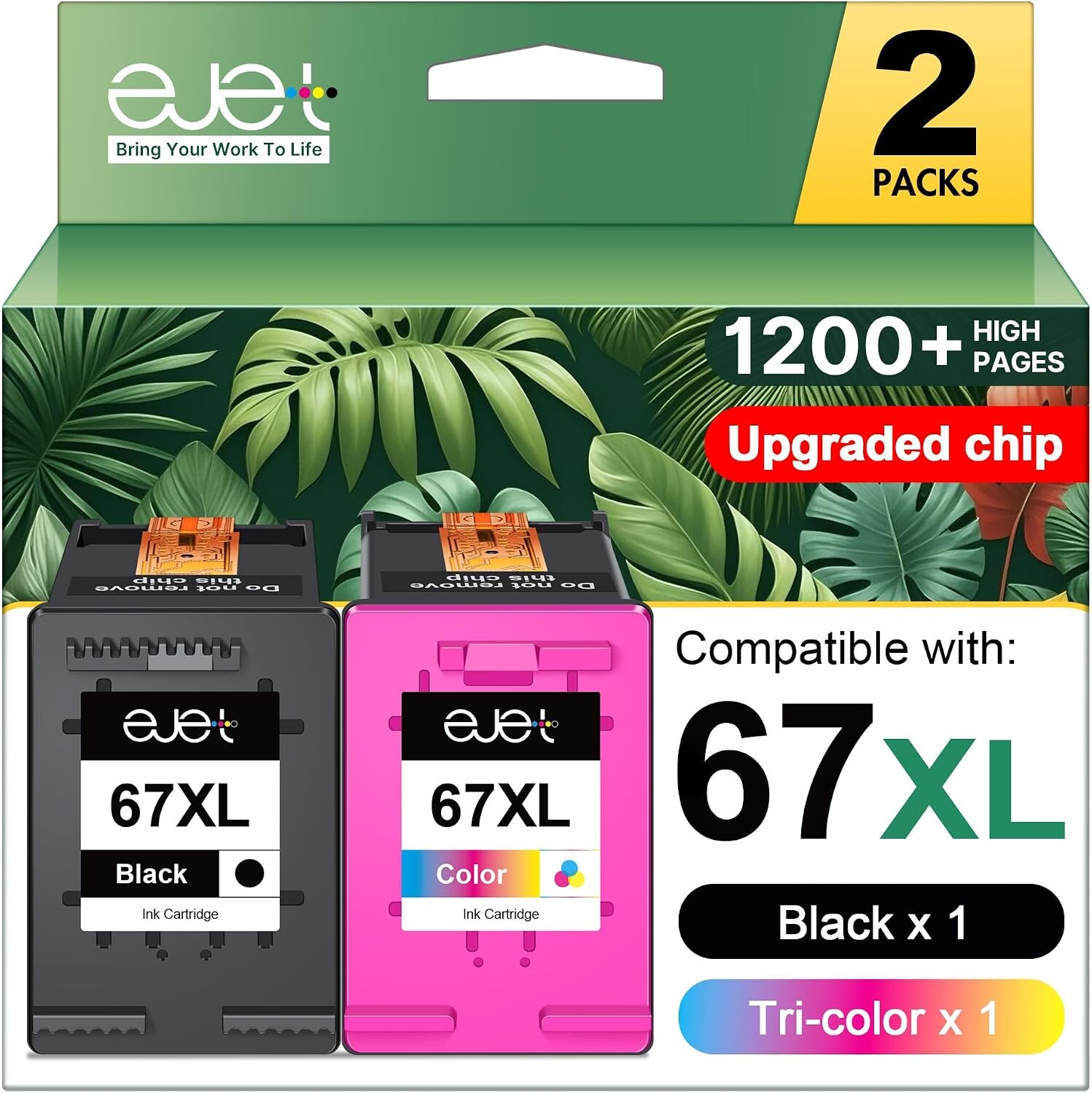 HP HP 67XL Black & Tri-Color Ink Cartridge Combo — view 2