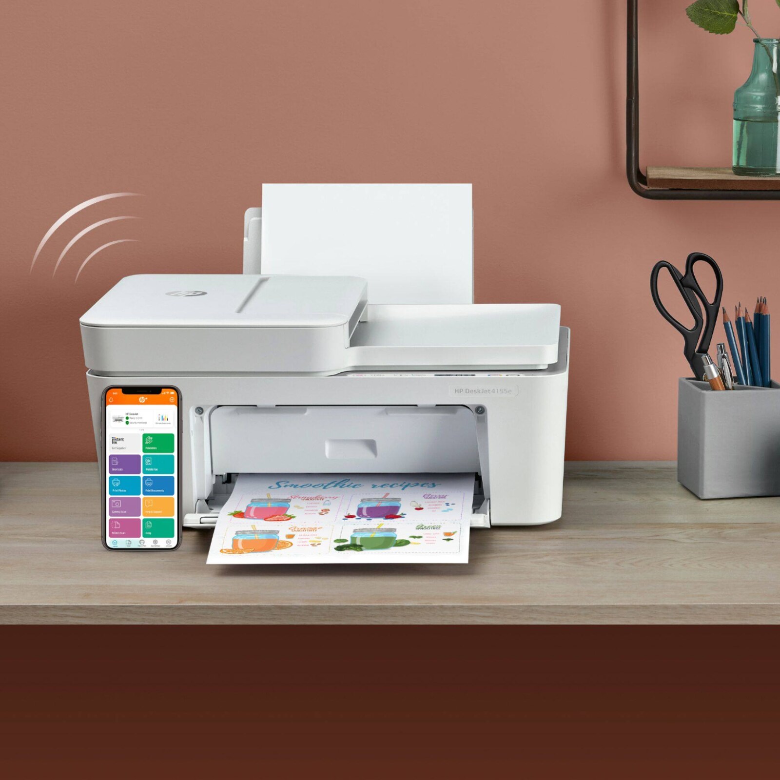 HP HP DeskJet 4155e Wireless All-in-One Printer — view 3