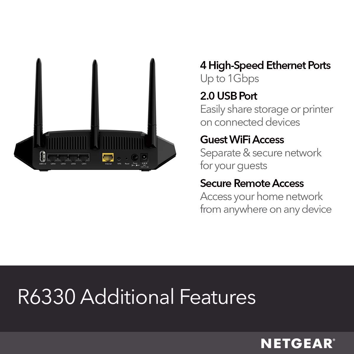 Netgear NETGEAR Nighthawk RAX50 Wi-Fi 6 Router — view 3