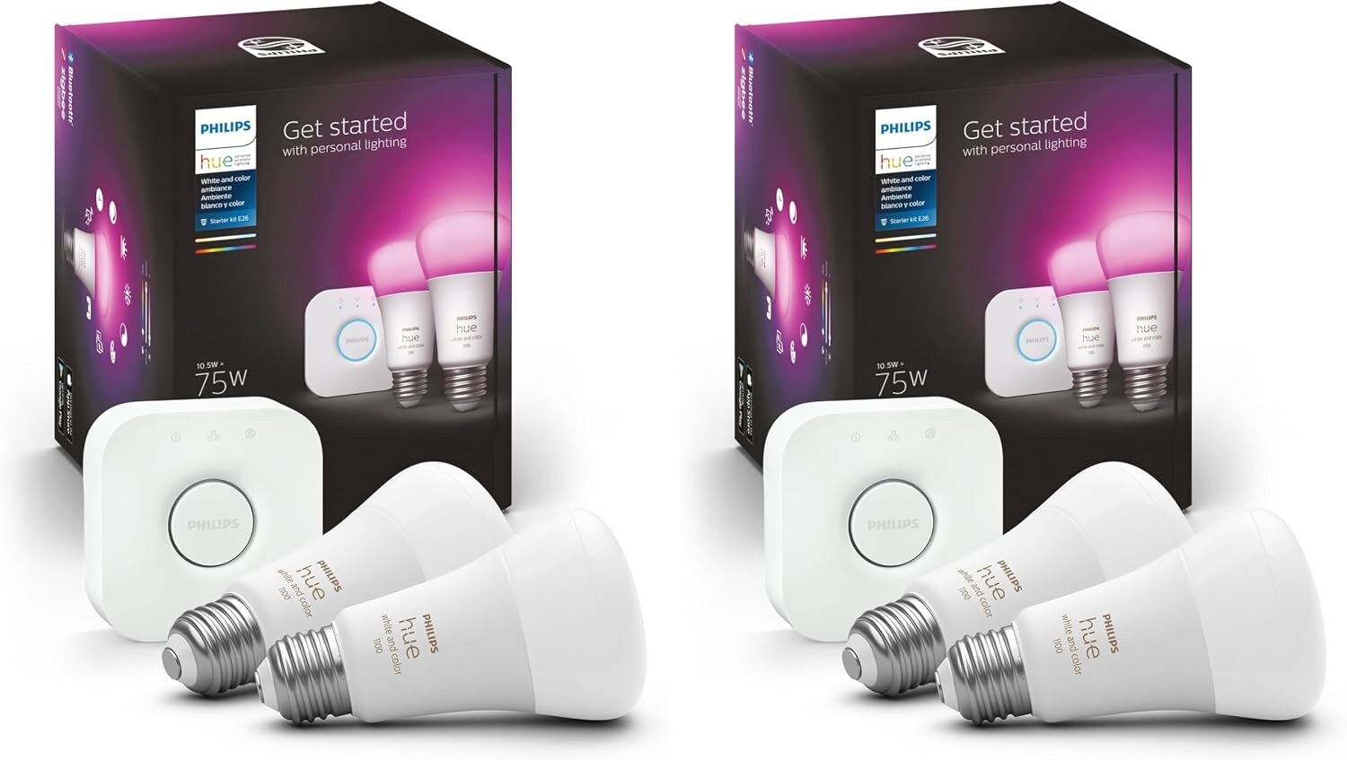 Philips Philips Hue White A19 Smart Bulb (2-Pack) — view 2