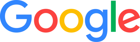 Google logo wordmark with blue, red, yellow, and green letters on a white background.