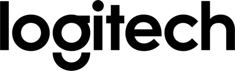 Logitech brand logo in black lowercase lettering on a white background.