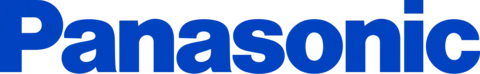 Panasonic brand logo in bold blue lowercase lettering on a white background.