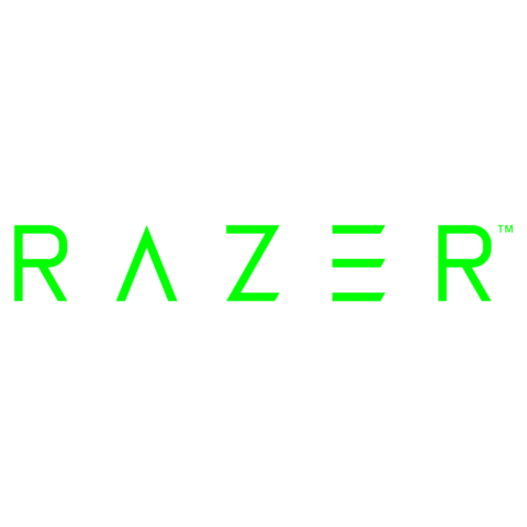 Razer brand logo in bright green wordmark on a white background, with a trademark symbol above the final letter.
